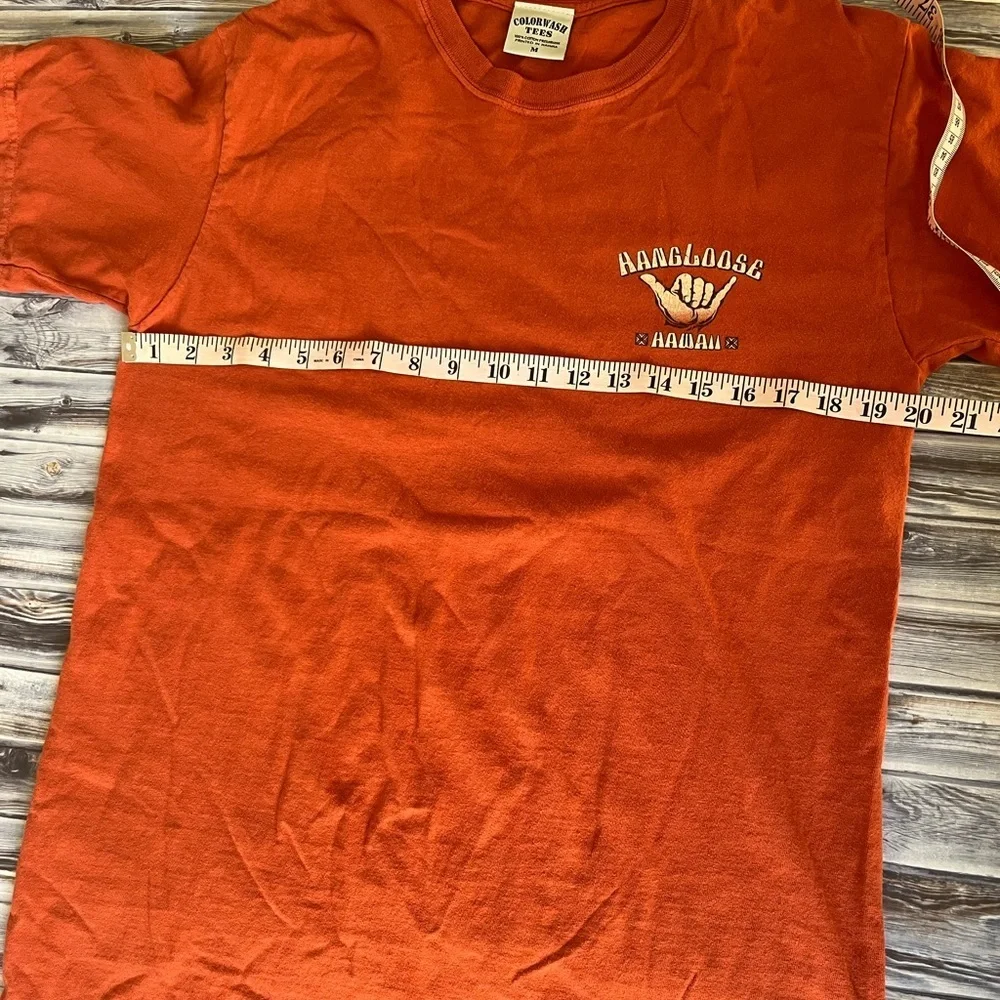 Colorwash Tee Orange Hang loose Hawaii